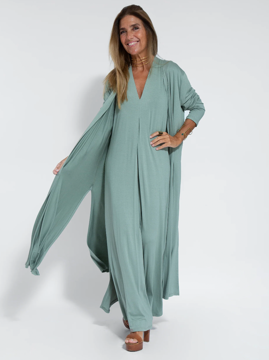 Bastienne - Robe longue élégante et gilet