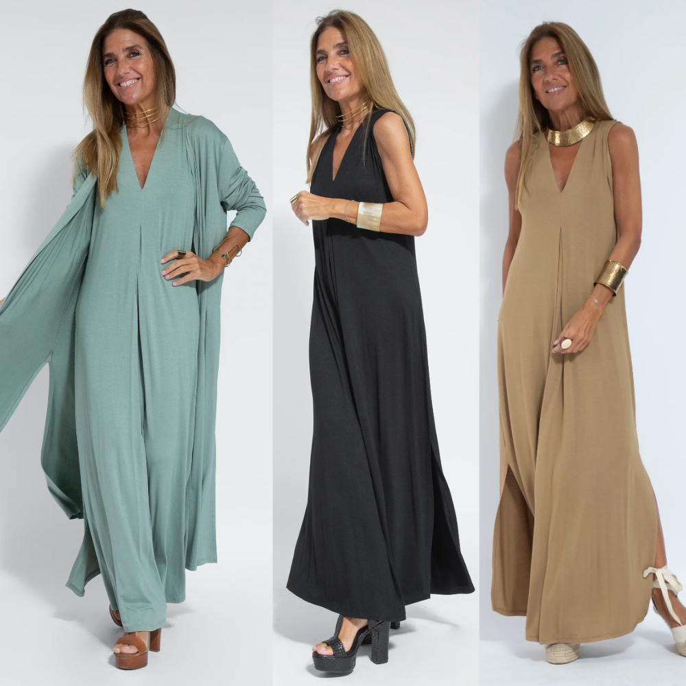 Bastienne - Robe longue élégante et gilet