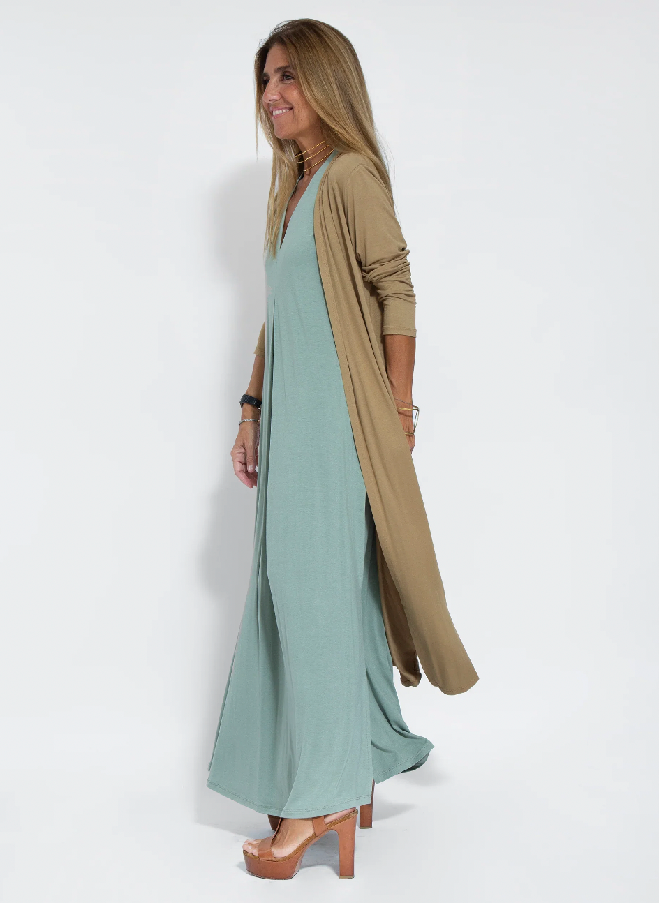 Bastienne - Robe longue élégante et gilet