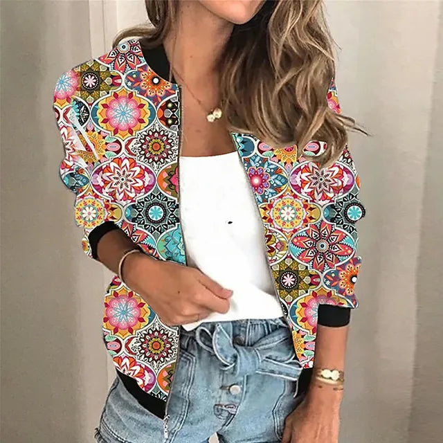 Gelie | Veste zippée imprimée pour femmes