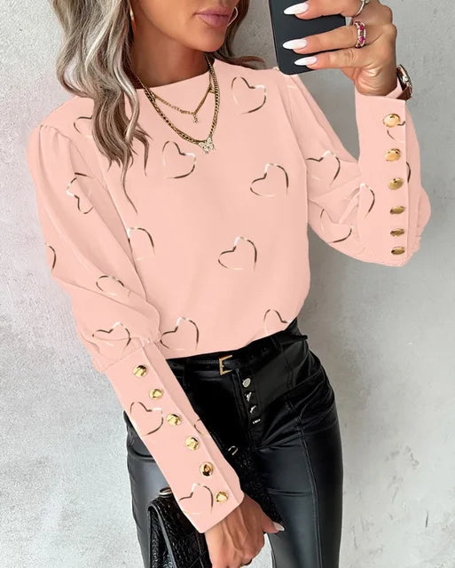 Andrea - Blouse Élégante à Boutons pour Femmes