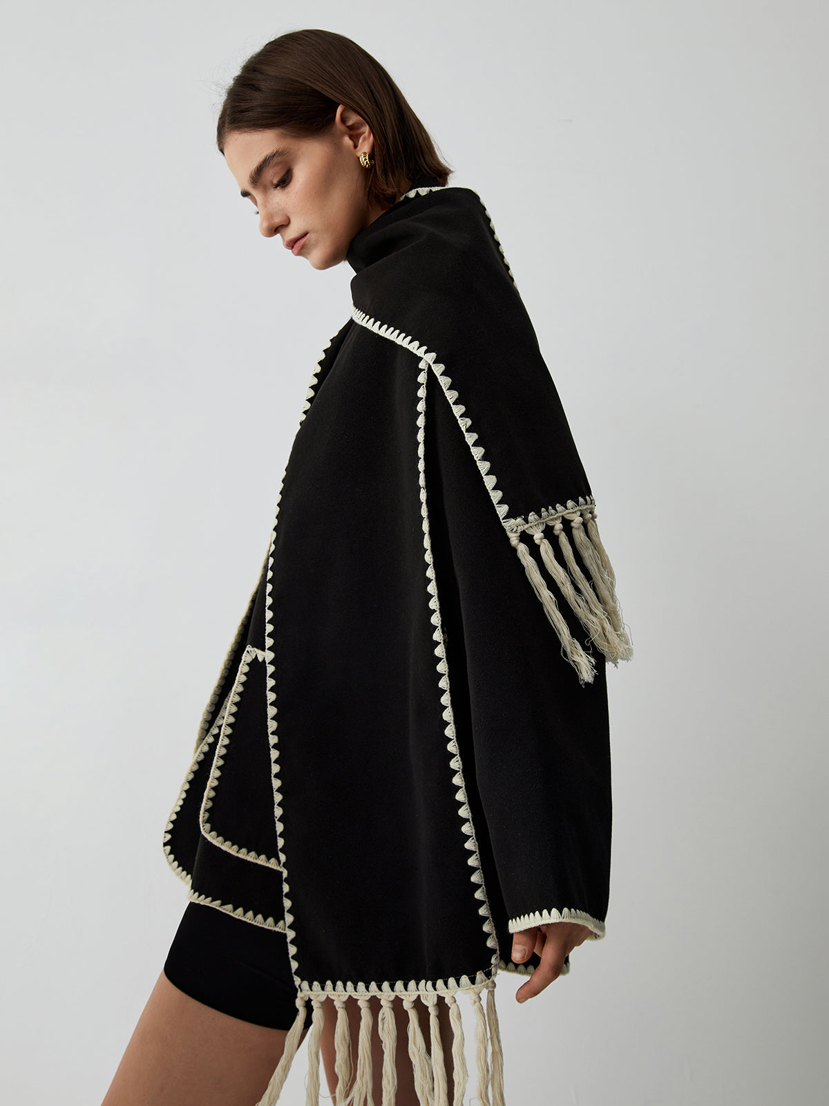 La Vie │ Veste contrastée avec écharpe