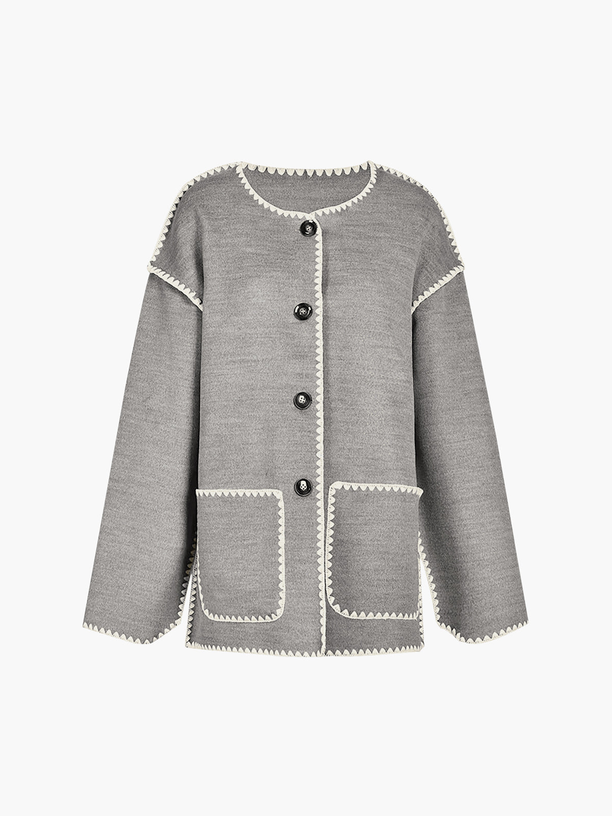 La Vie │ Veste contrastée avec écharpe