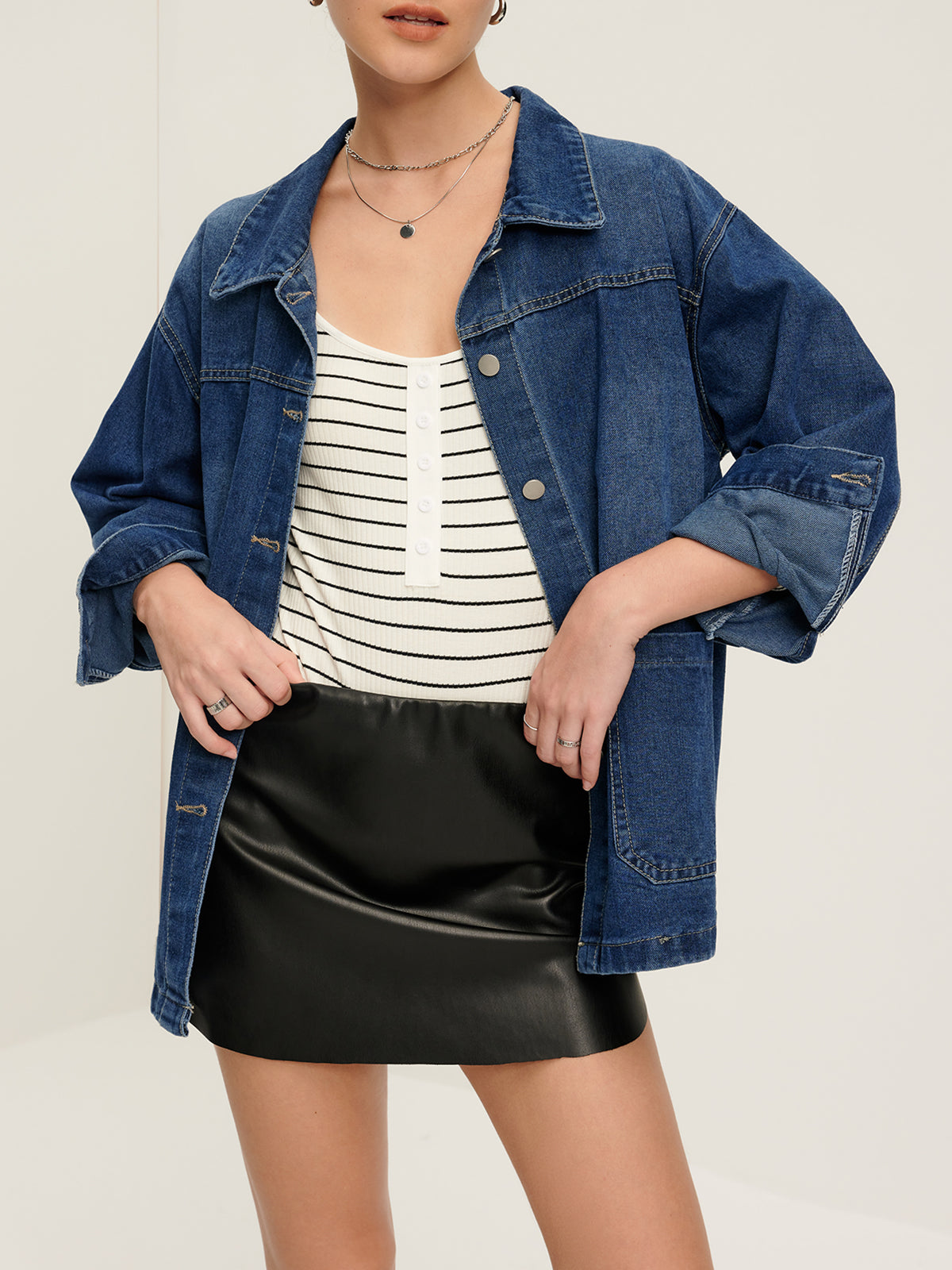 La Vie │ Veste en jean décontractée
