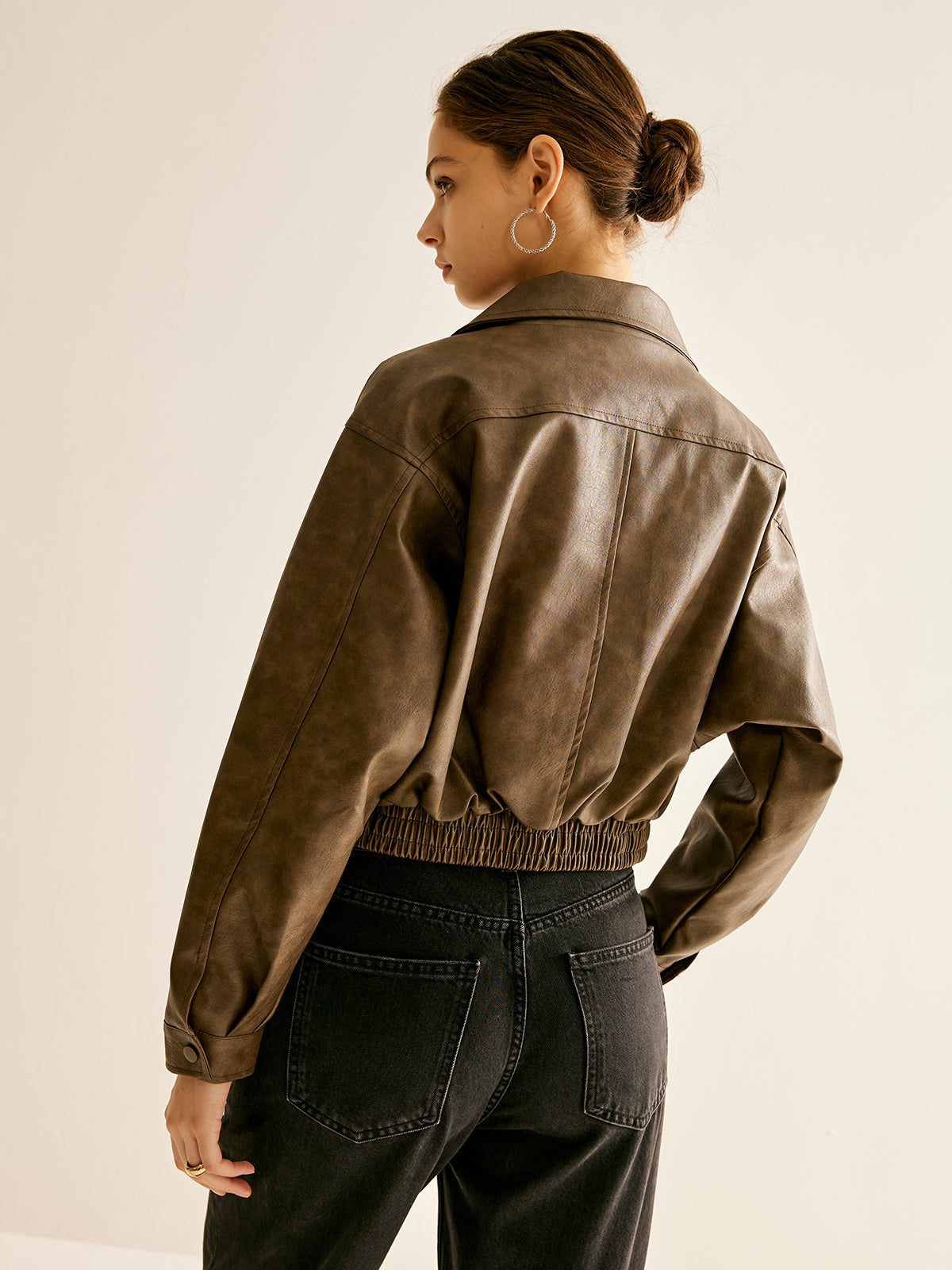 La Vie │ Veste en cuir à fermeture éclair