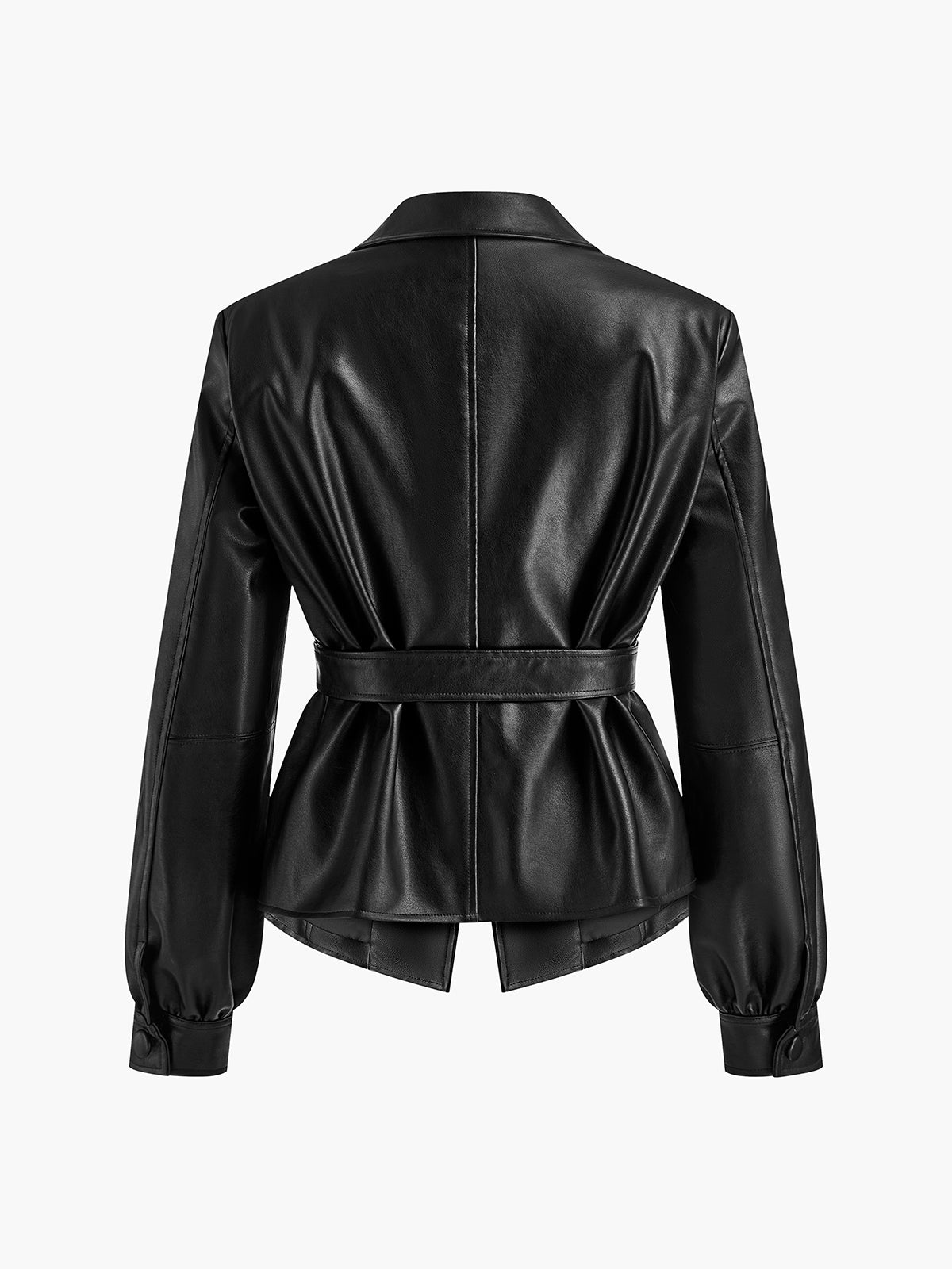 La Vie │ Veste en cuir à ceinture fendue