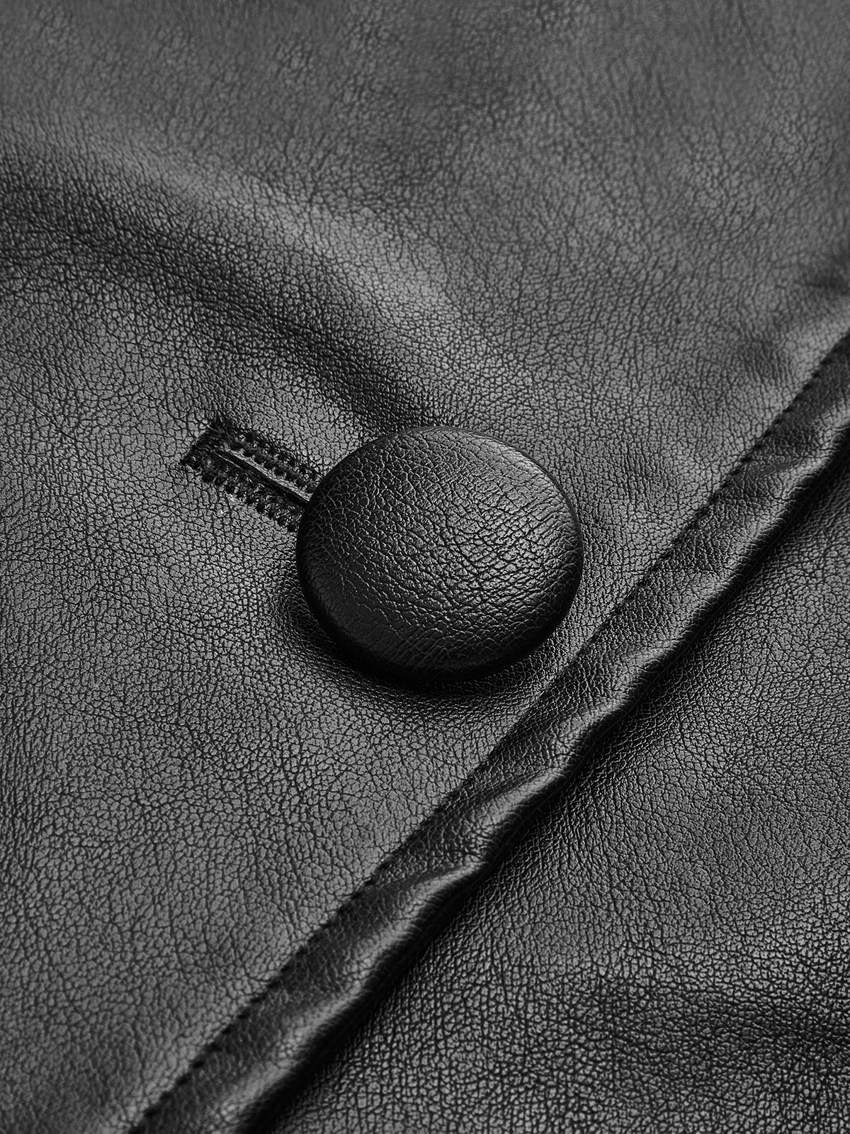 La Vie │ Veste en cuir à ceinture fendue