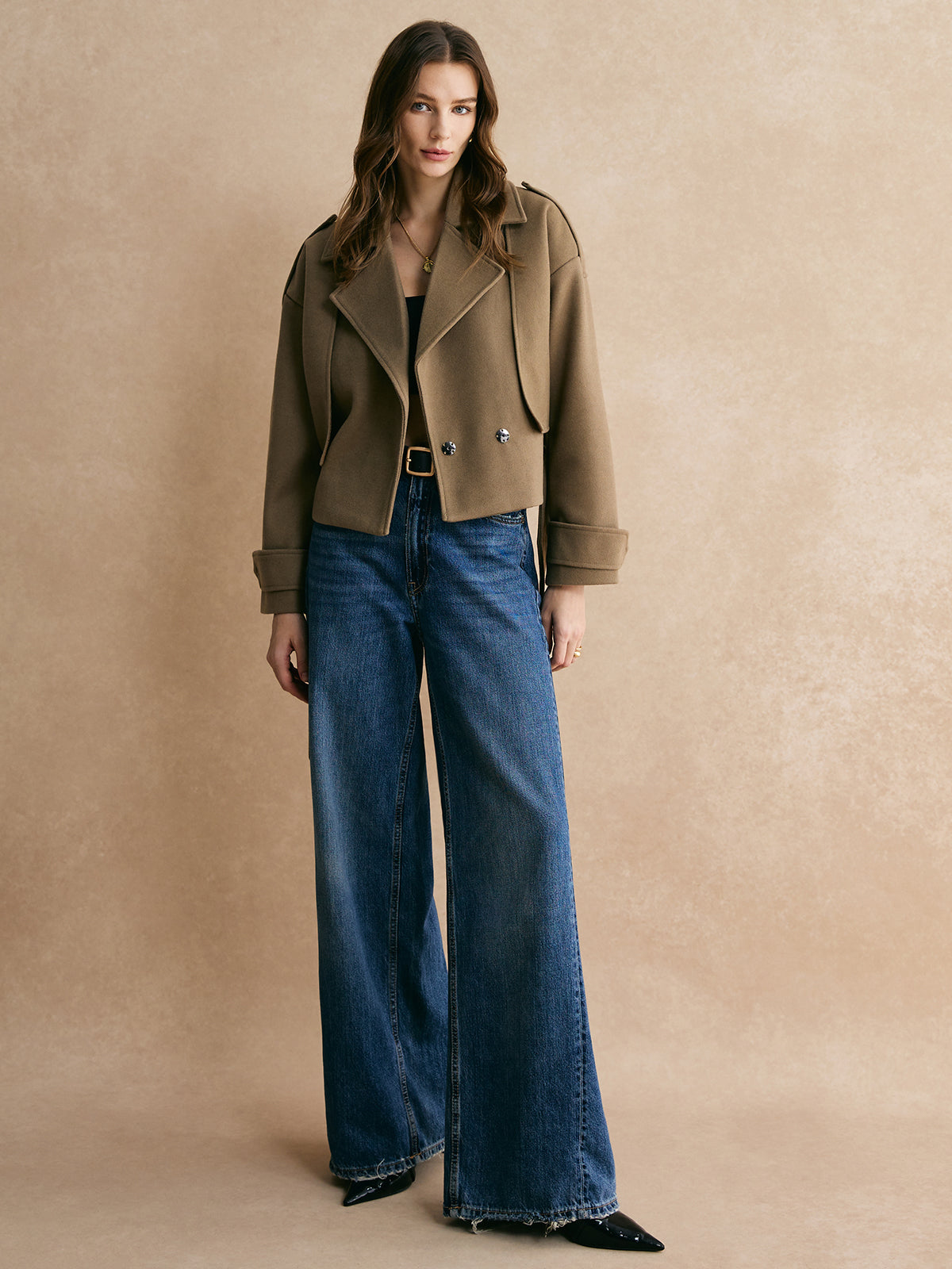 La Vie │ Veste chaude à ceinture unie