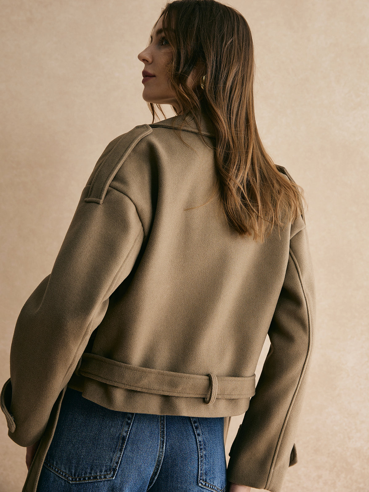La Vie │ Veste chaude à ceinture unie