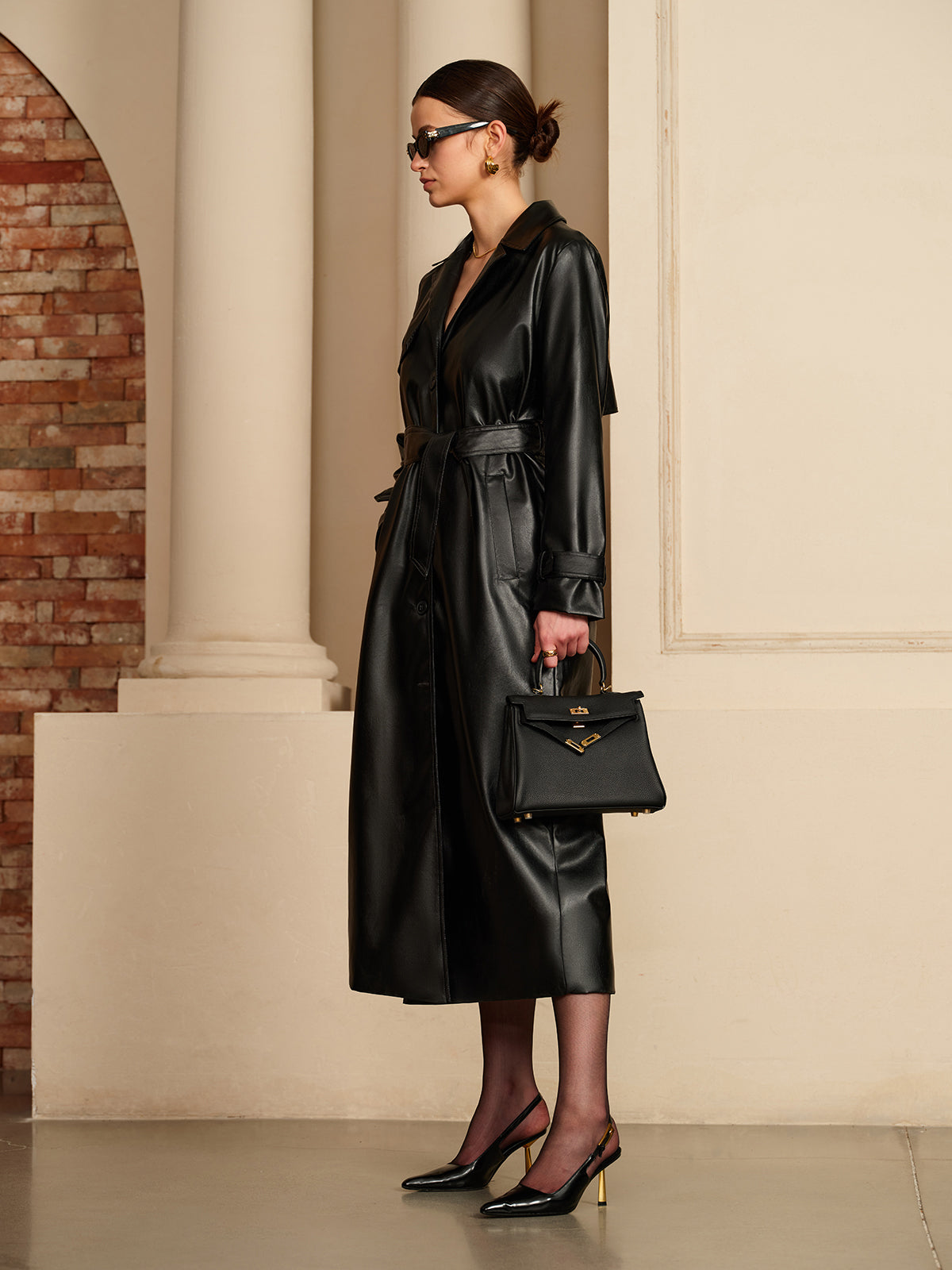 La Vie │ Veste en cuir à col en V