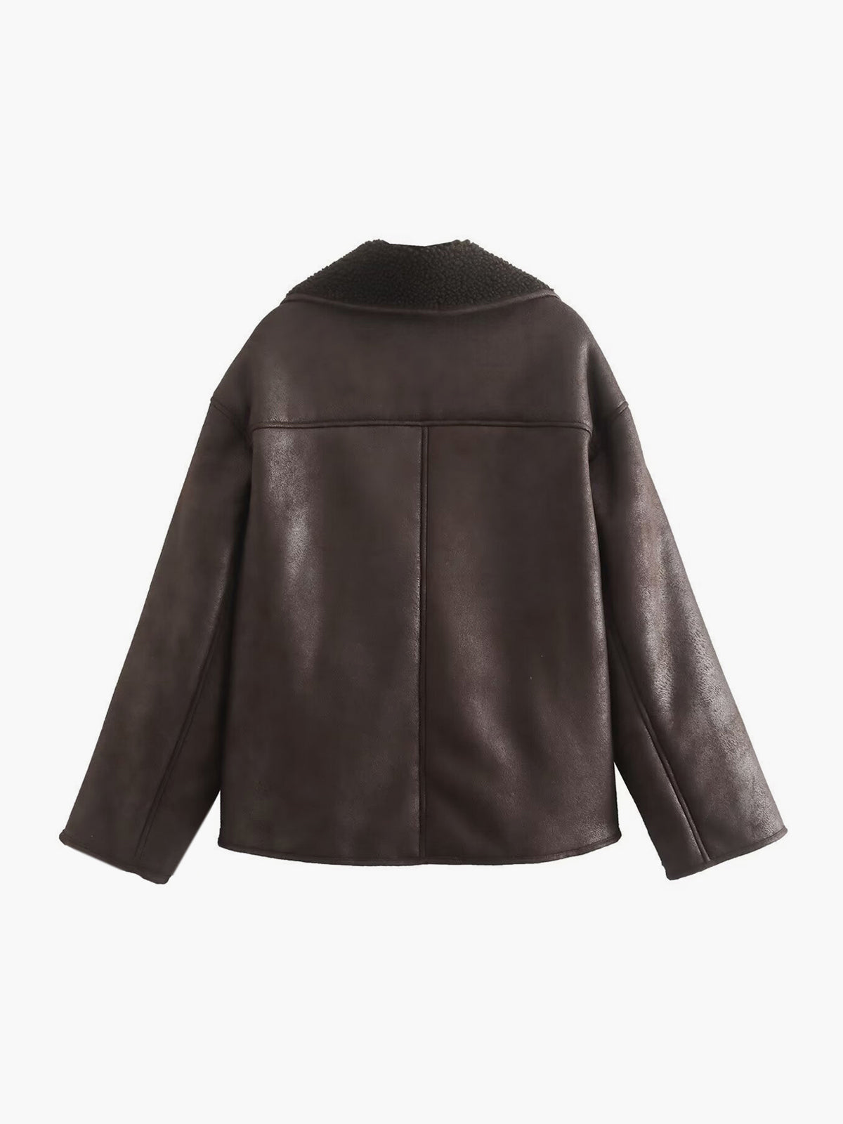 La Vie │ Veste chaude en faux cuir à revers