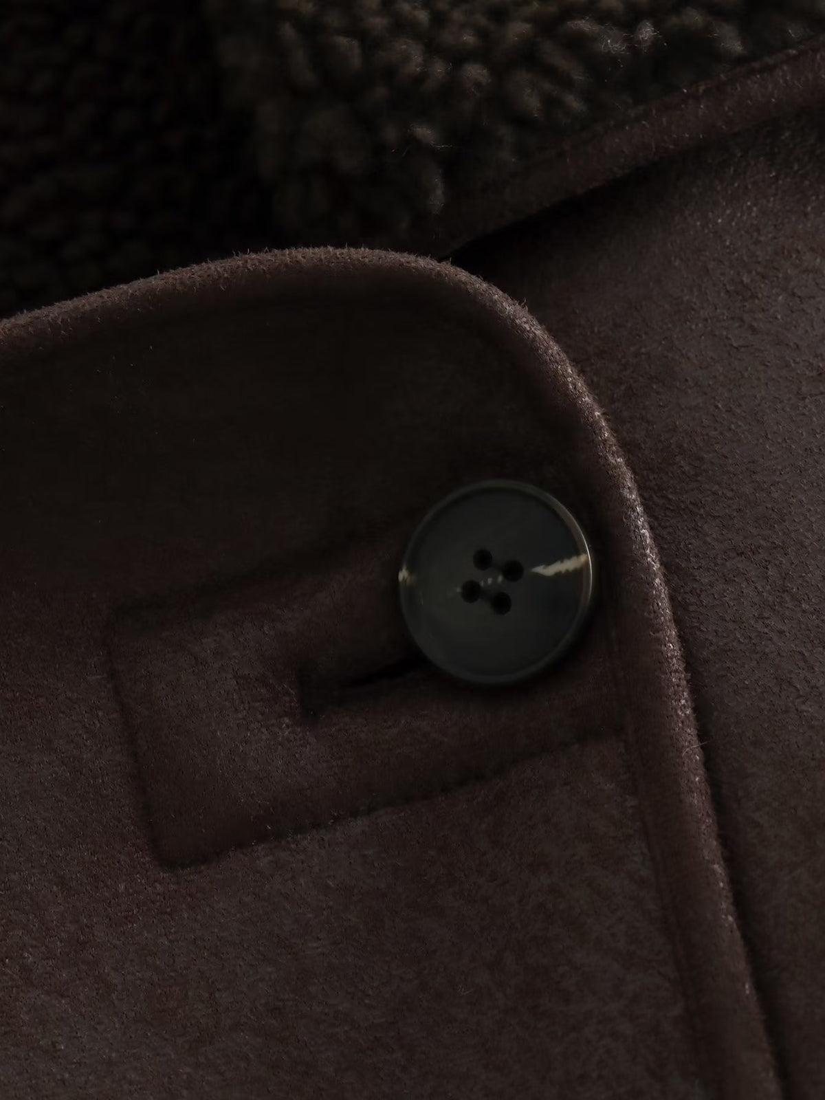 La Vie │ Veste chaude en faux cuir à revers