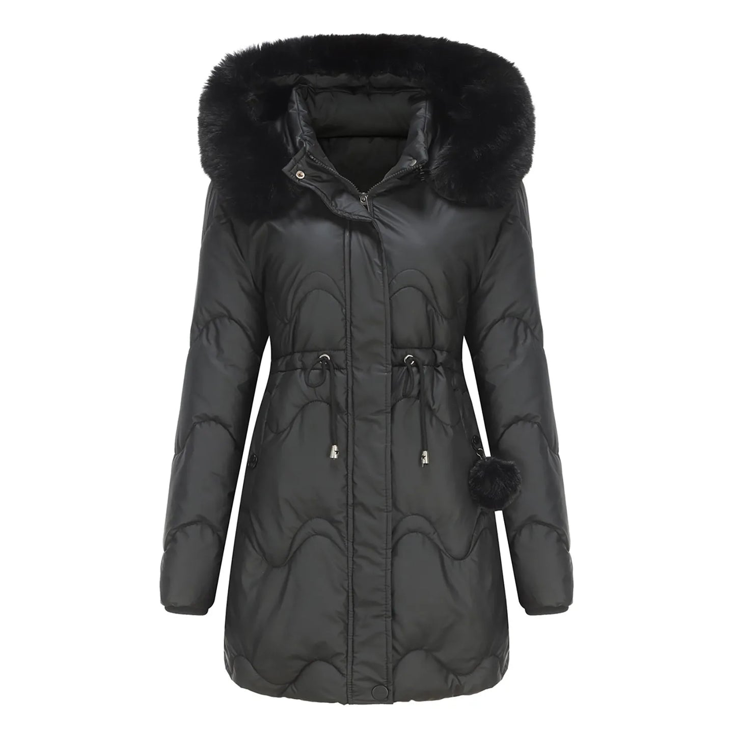 BELLE - Veste hiver matelassée avec col moelleux
