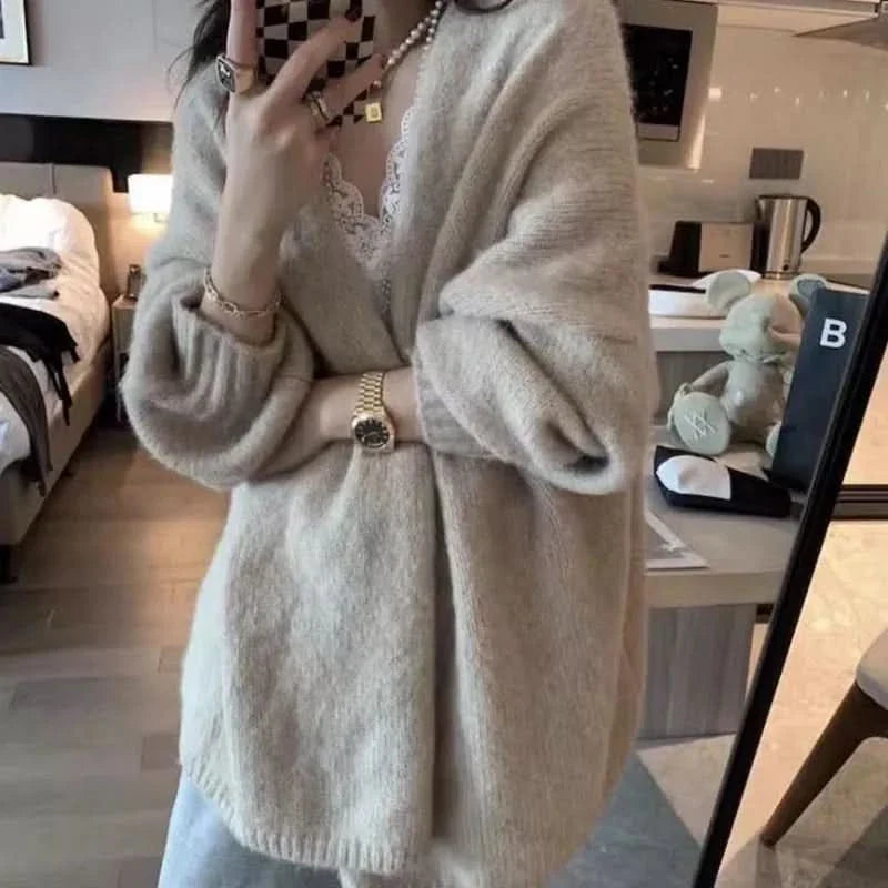 Cardigan en tricot élégant, confortable et chaud pour femme