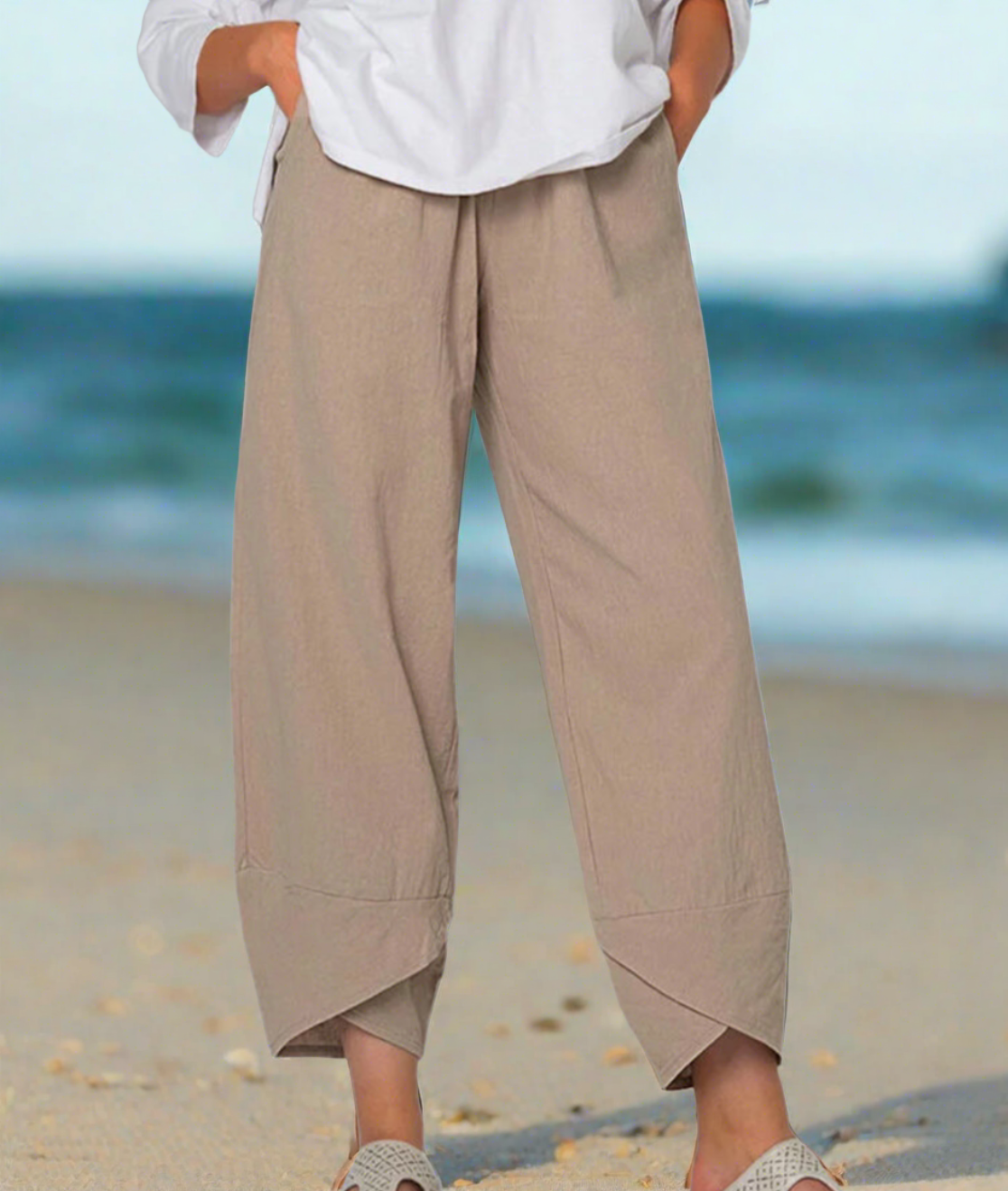 Rubi - Confortable pantalon en coton coupe large