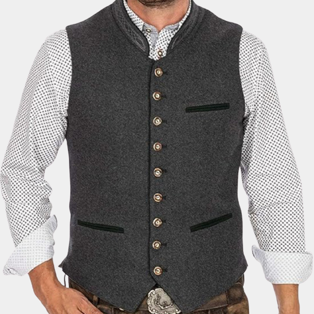 Castel - Gilet traditionnel pour homme avec touche d'élégance