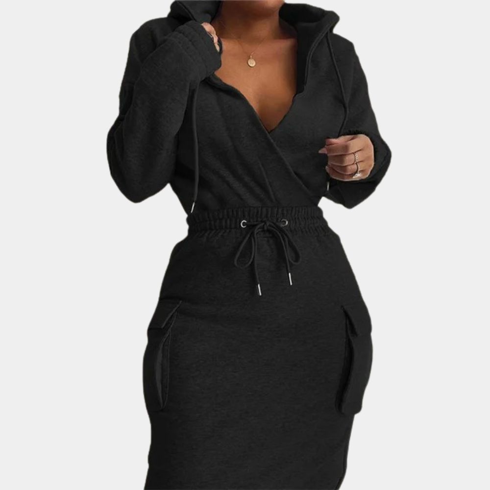 Beeba - Robe pull élégante à capuche pour femmes