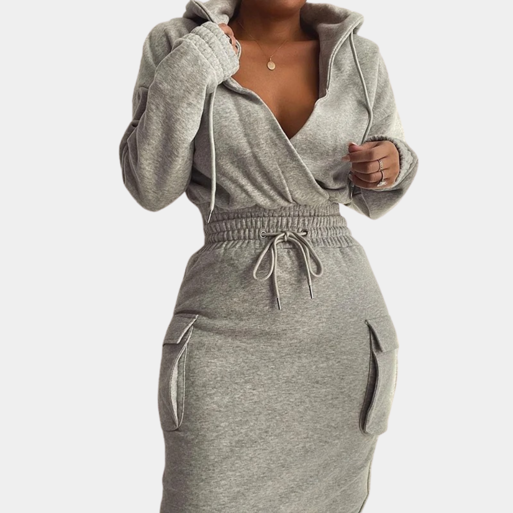 Beeba - Robe pull élégante à capuche pour femmes