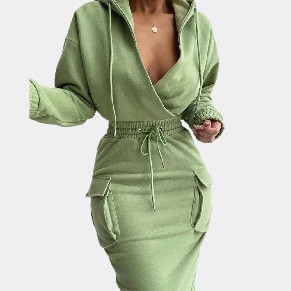 Beeba - Robe pull élégante à capuche pour femmes
