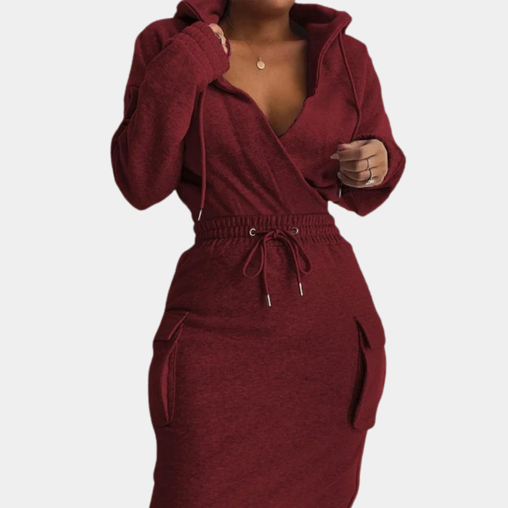 Beeba - Robe pull élégante à capuche pour femmes
