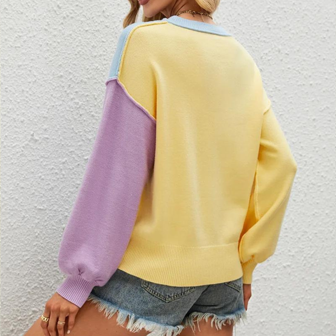 Taline | Pull à Blocs de Couleurs pour Femmes