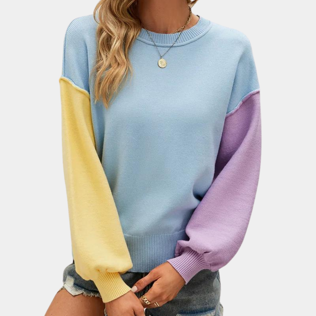 Taline | Pull à Blocs de Couleurs pour Femmes