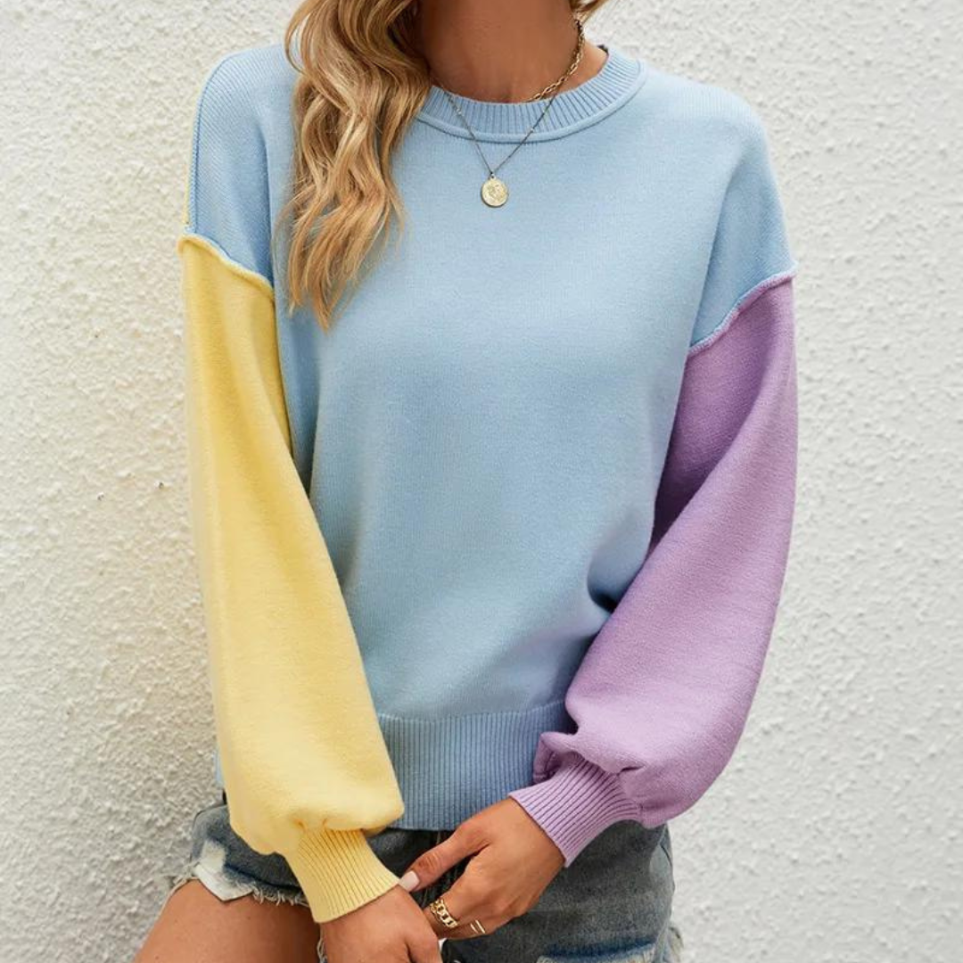 Taline | Pull à Blocs de Couleurs pour Femmes
