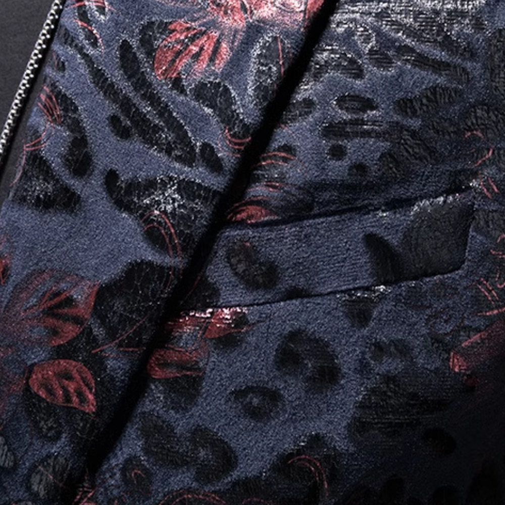 Alfons - Élégant blazer à accents floraux pour hommes