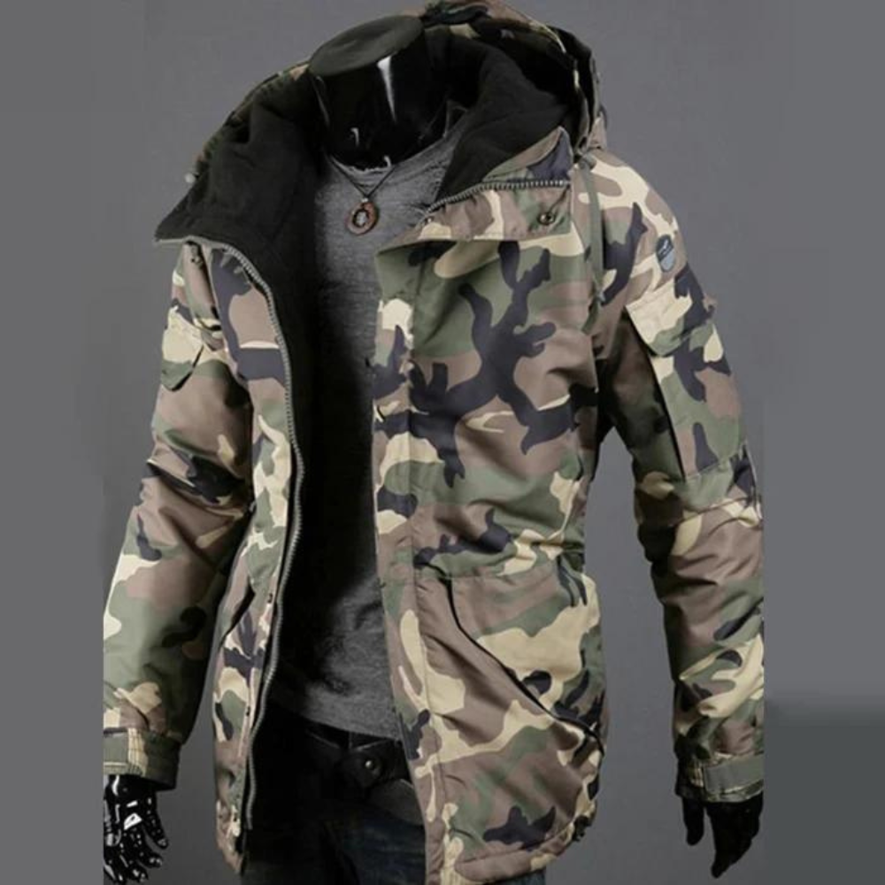 Yordan - Veste à capuche camouflage moderne pour hommes