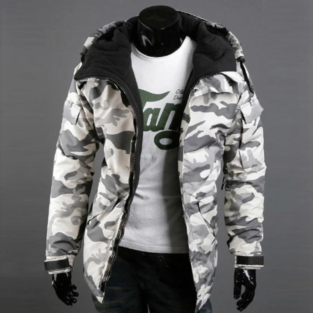 Yordan - Veste à capuche camouflage moderne pour hommes