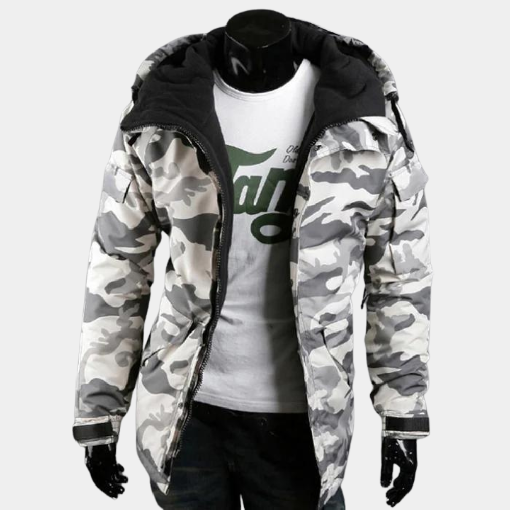 Yordan - Veste à capuche camouflage moderne pour hommes