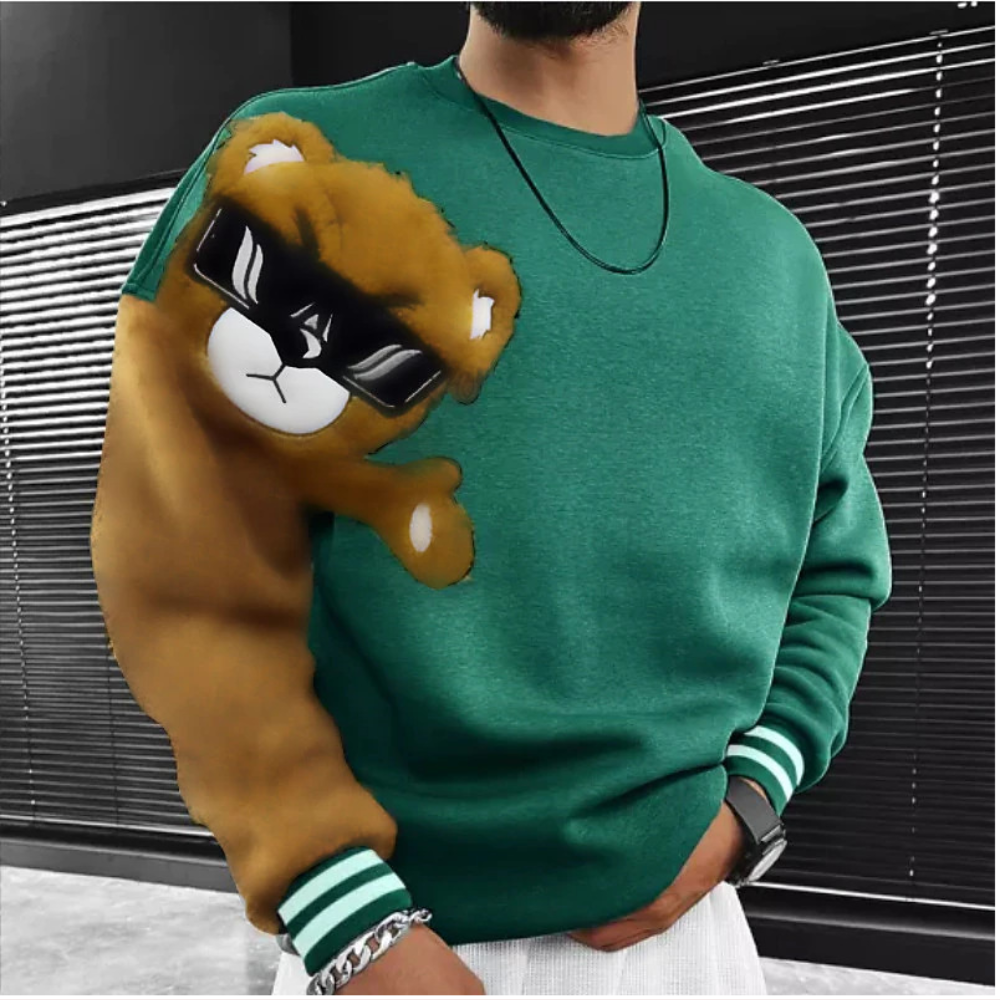 Bernd - Sweat avec Broderie Ours pour Homme