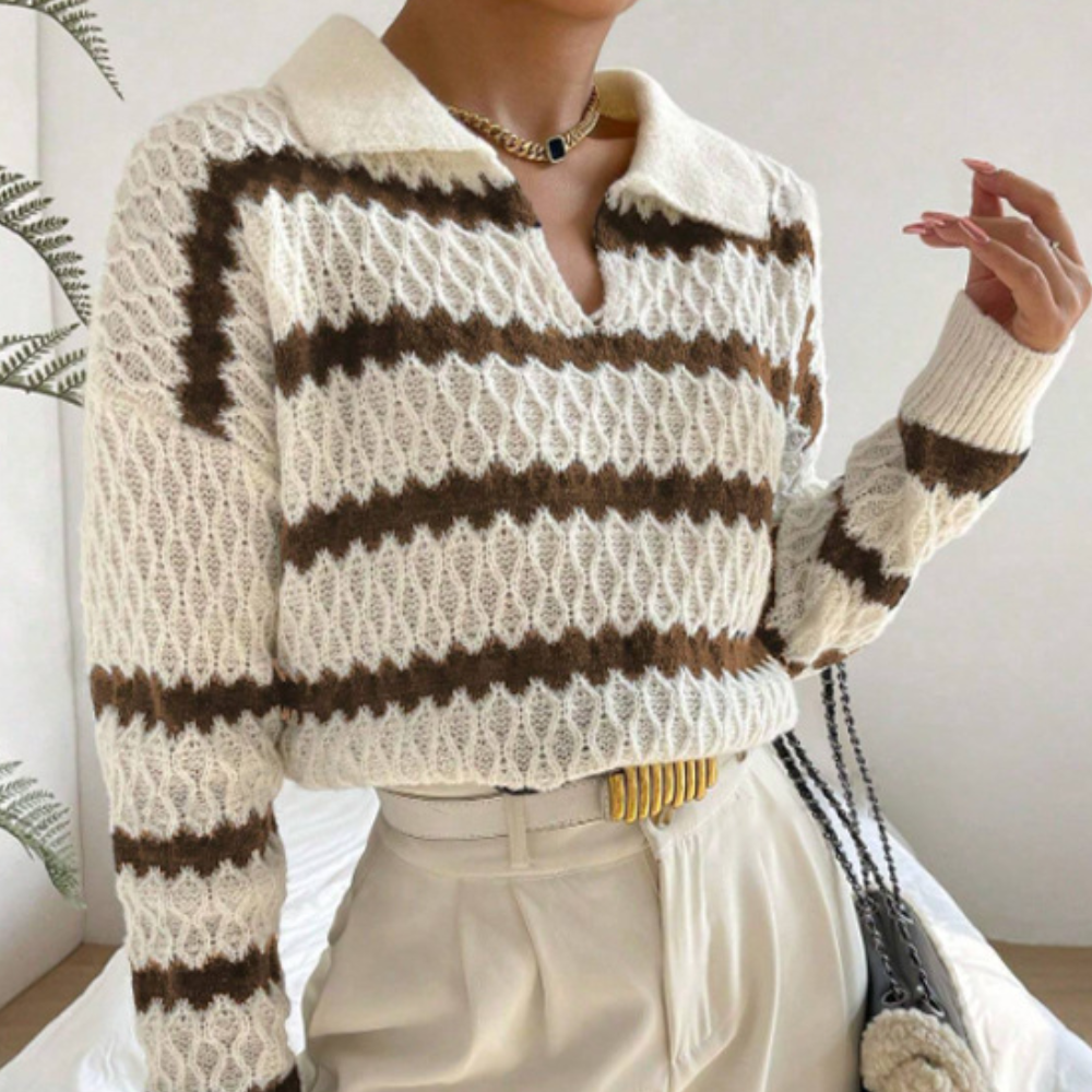 Kasia - Pull rayé à la mode pour femmes