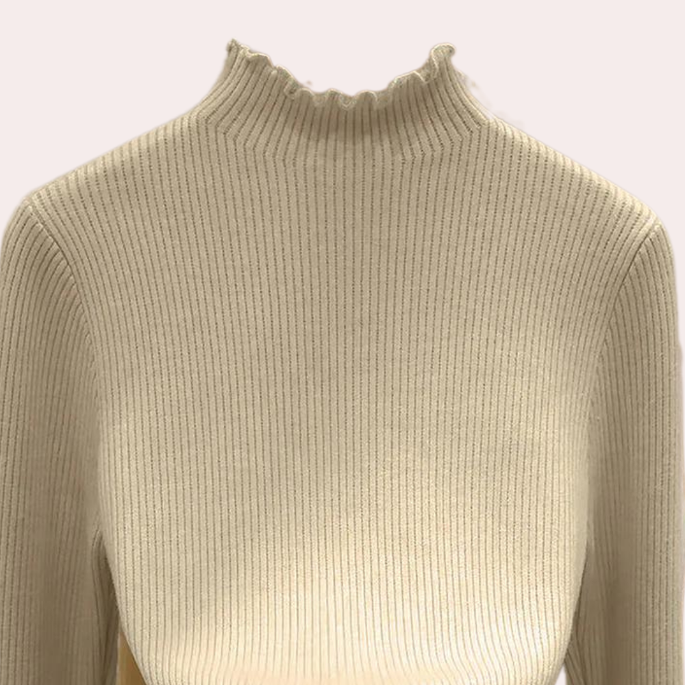 Livia - Kaki Pull chaud et élégant pour femme