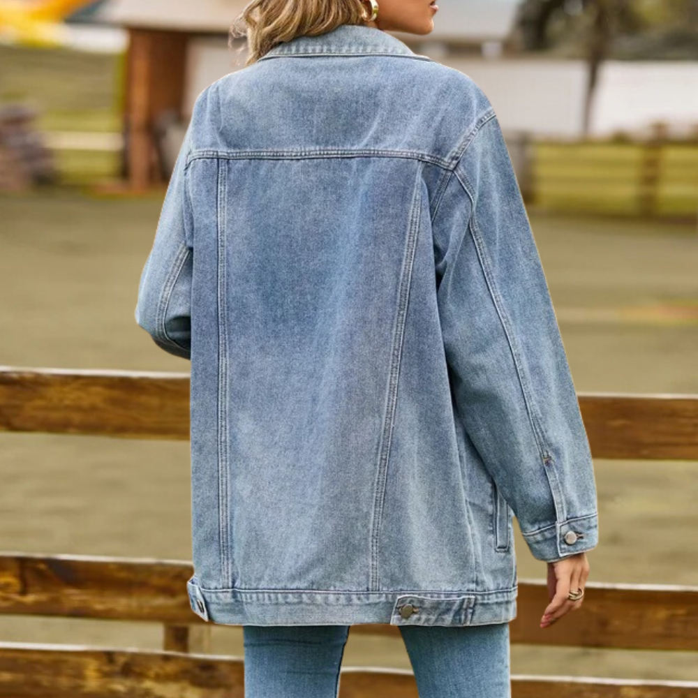 Elizabeth - Veste en jean confortable d'hiver pour femmes