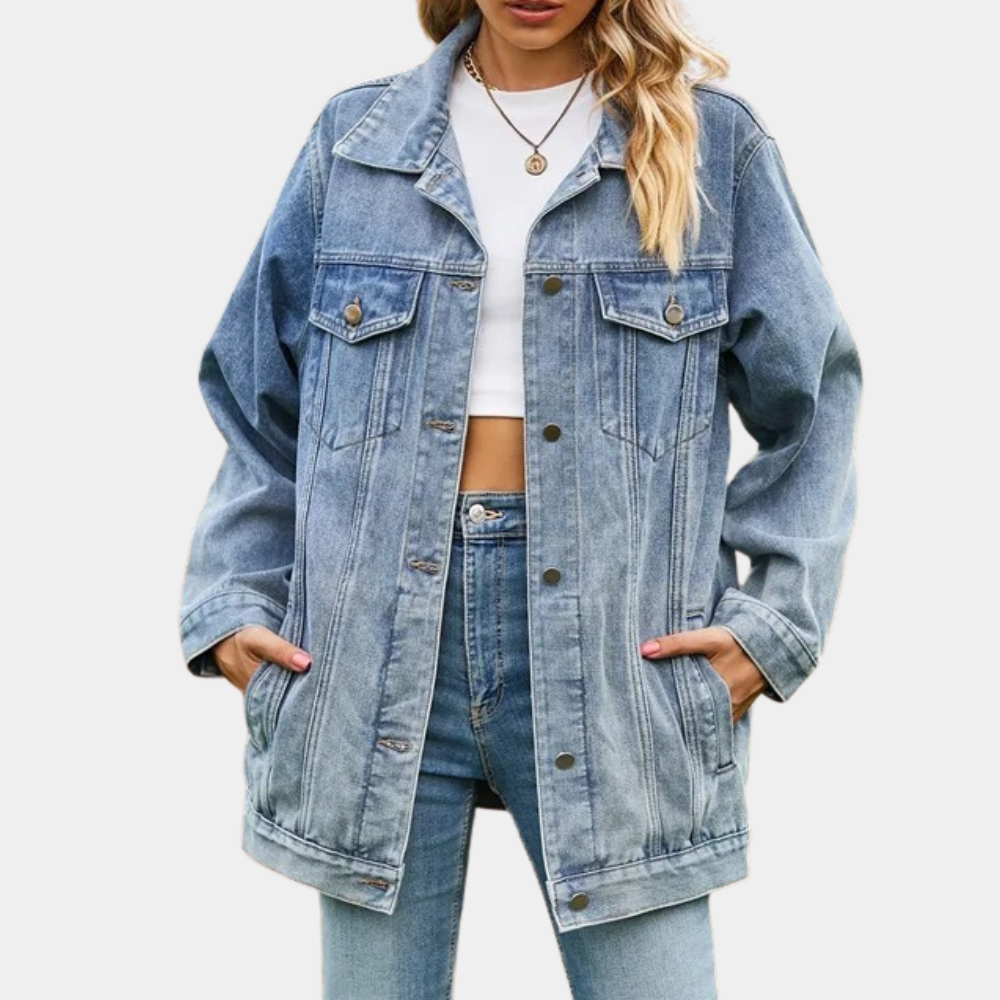 Elizabeth - Veste en jean confortable d'hiver pour femmes