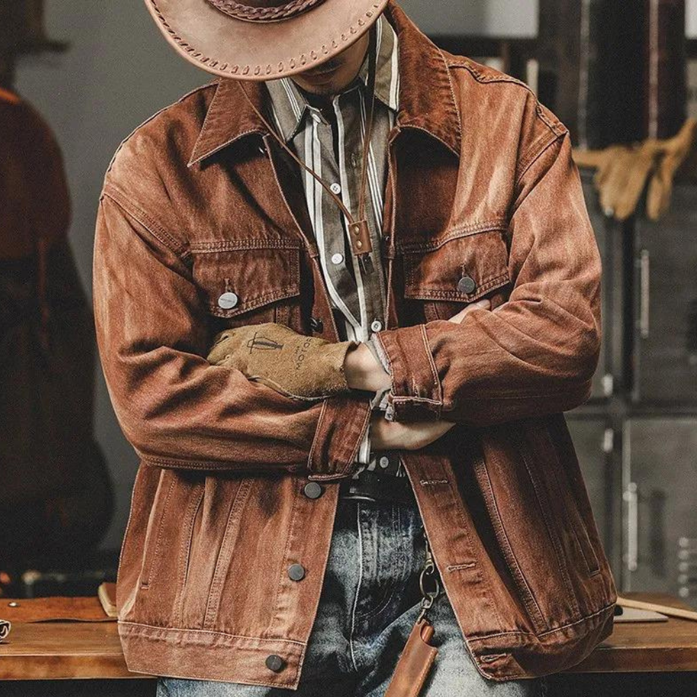 George - Manteau en denim élégant et vintage pour hommes