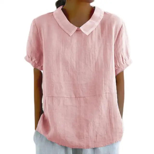 Pallas - Blouse ample en coton-lin blanche