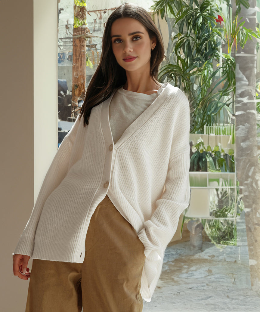 Cardigan à boutons surdimensionné - Crecia
