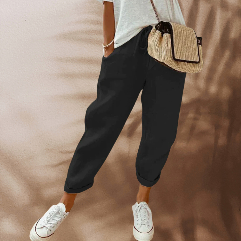 Genoveva - Pantalon en lin facile et à la mode