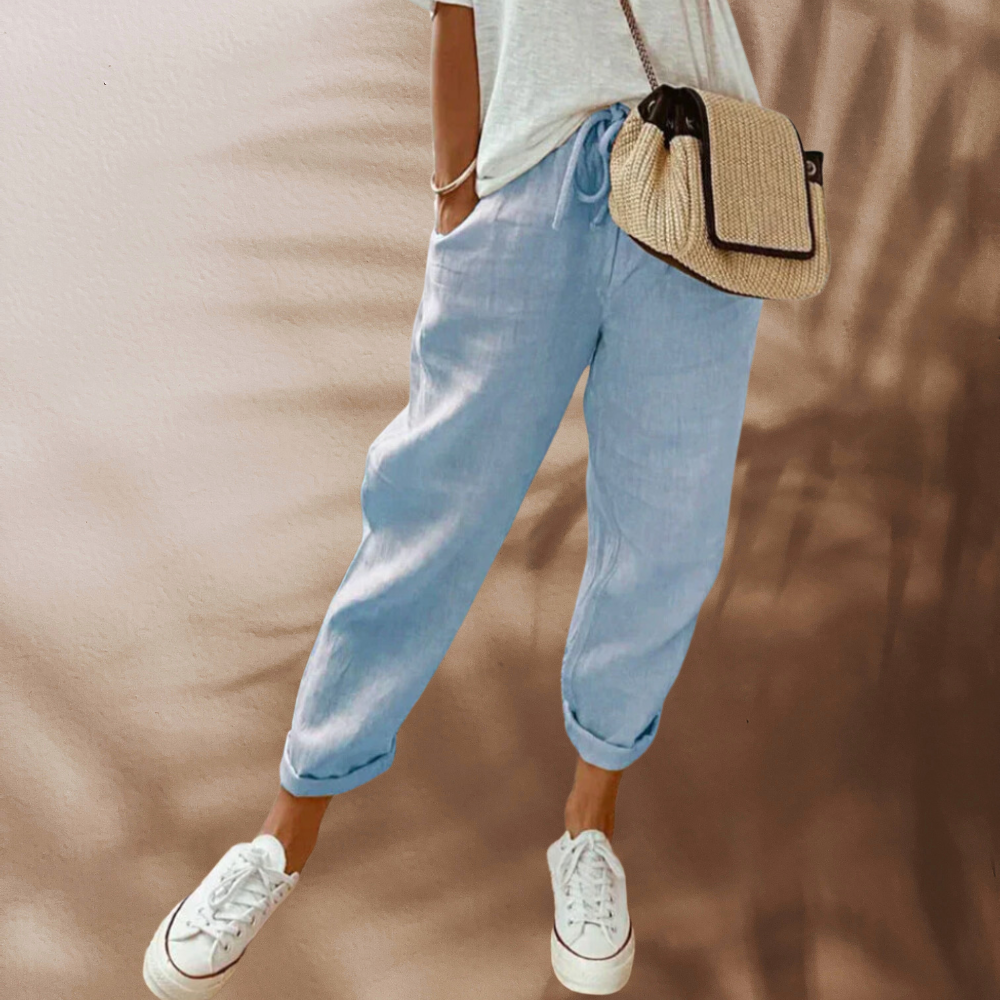 Genoveva - Pantalon en lin facile et à la mode