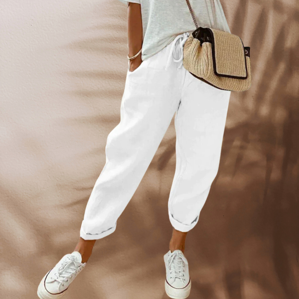 Genoveva - Pantalon en lin facile et à la mode