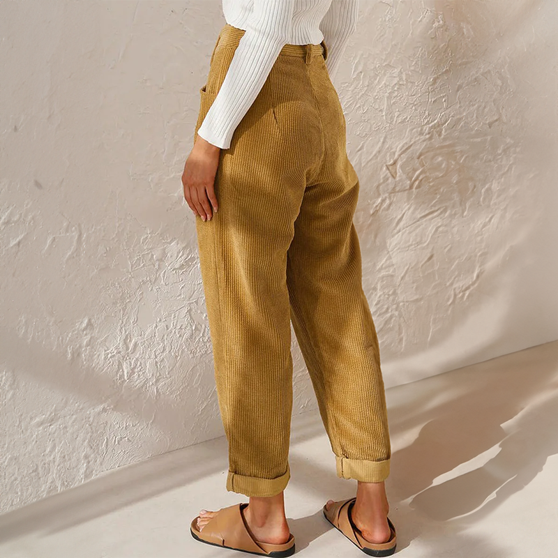 Gwendolyn - Pantalon décontracté en velours côtelé