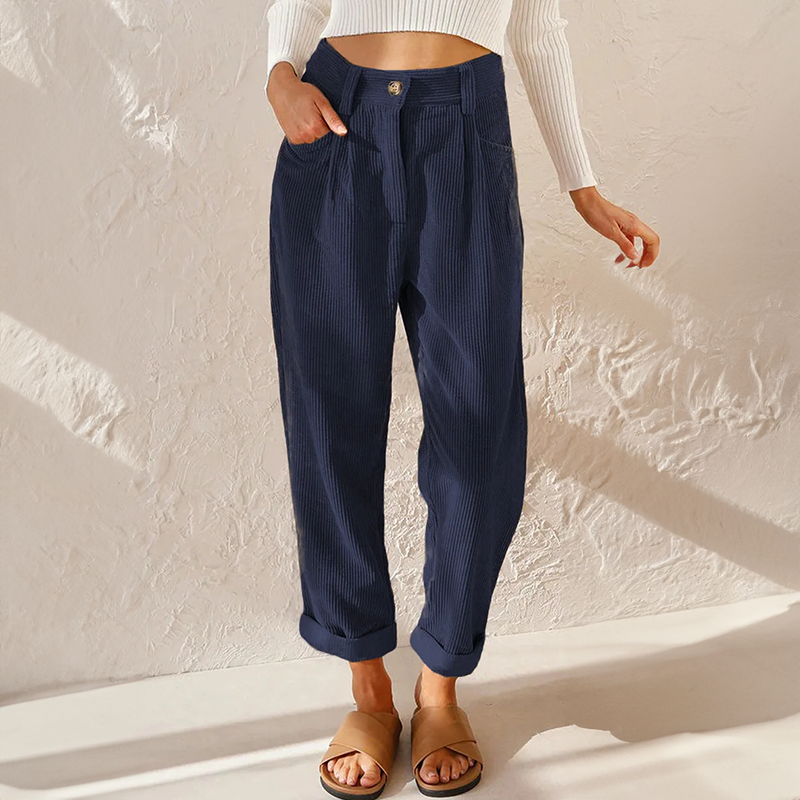 Gwendolyn - Pantalon décontracté en velours côtelé
