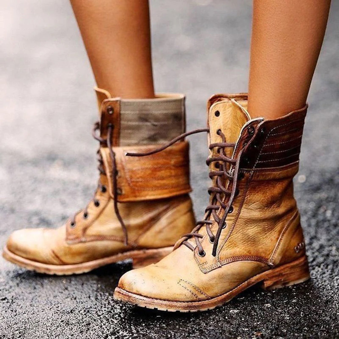 Marion - Bottines à lacets en cuir pour femme