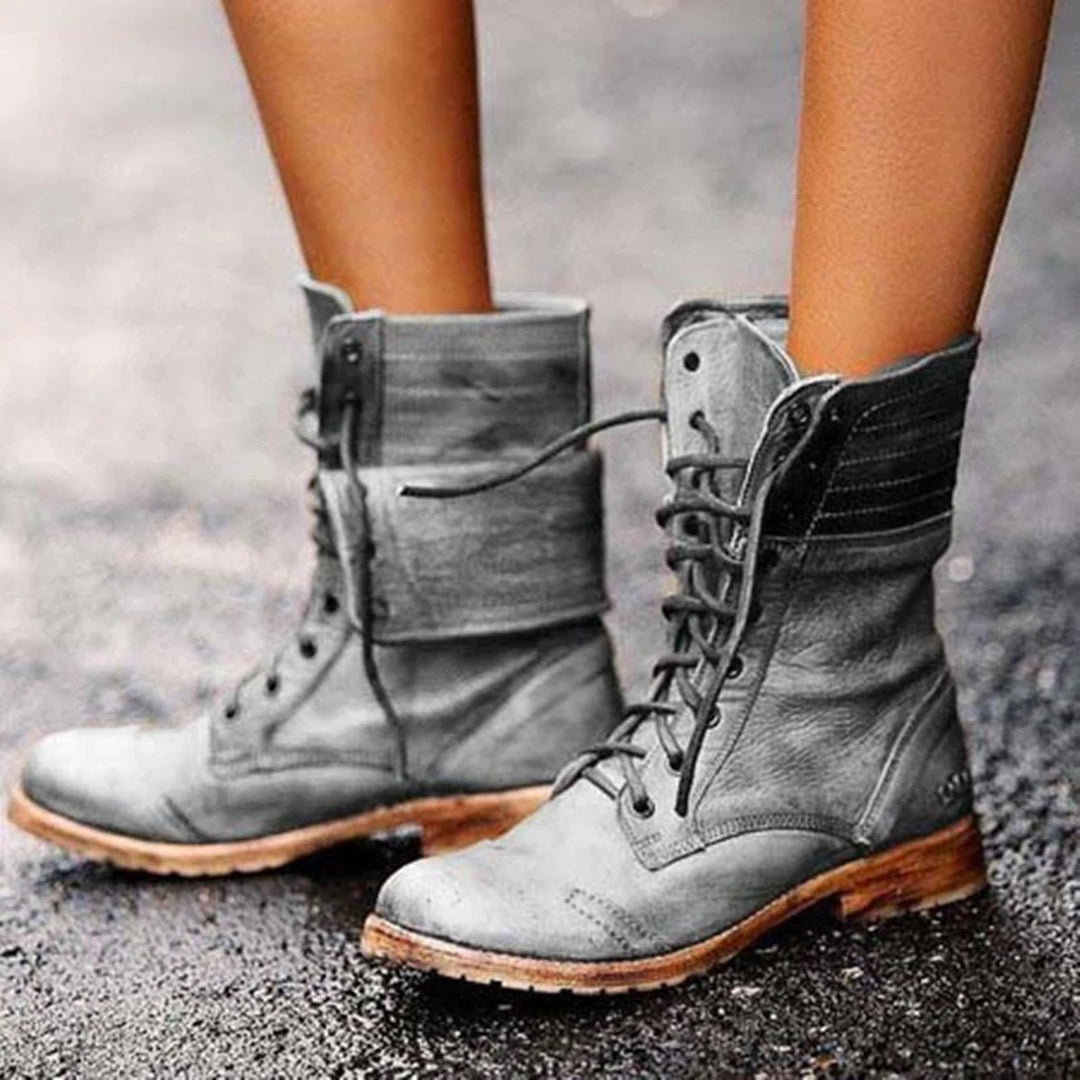 Marion - Bottines à lacets en cuir pour femme