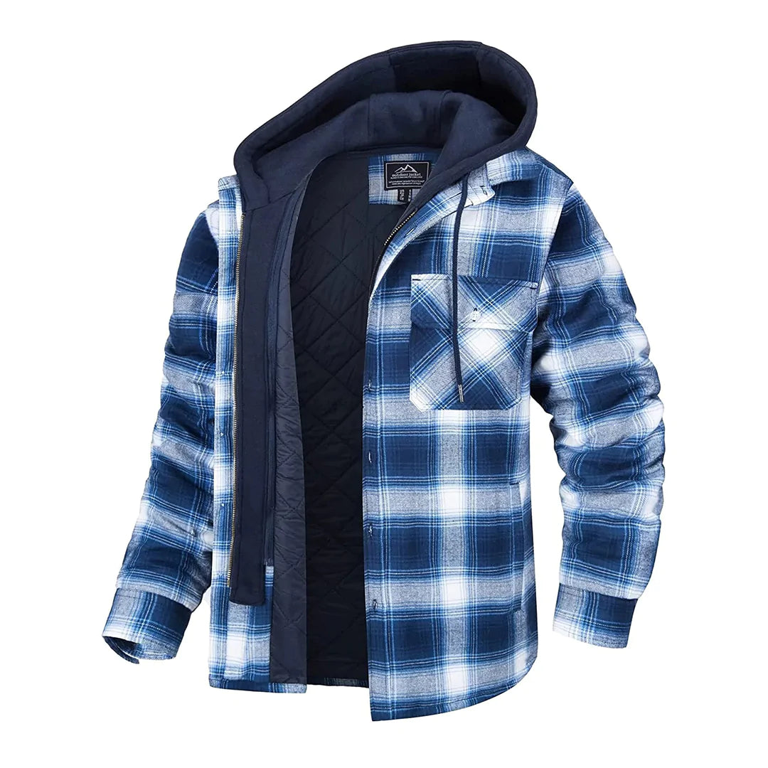 Florian - Veste à carreaux à capuche pour hommes