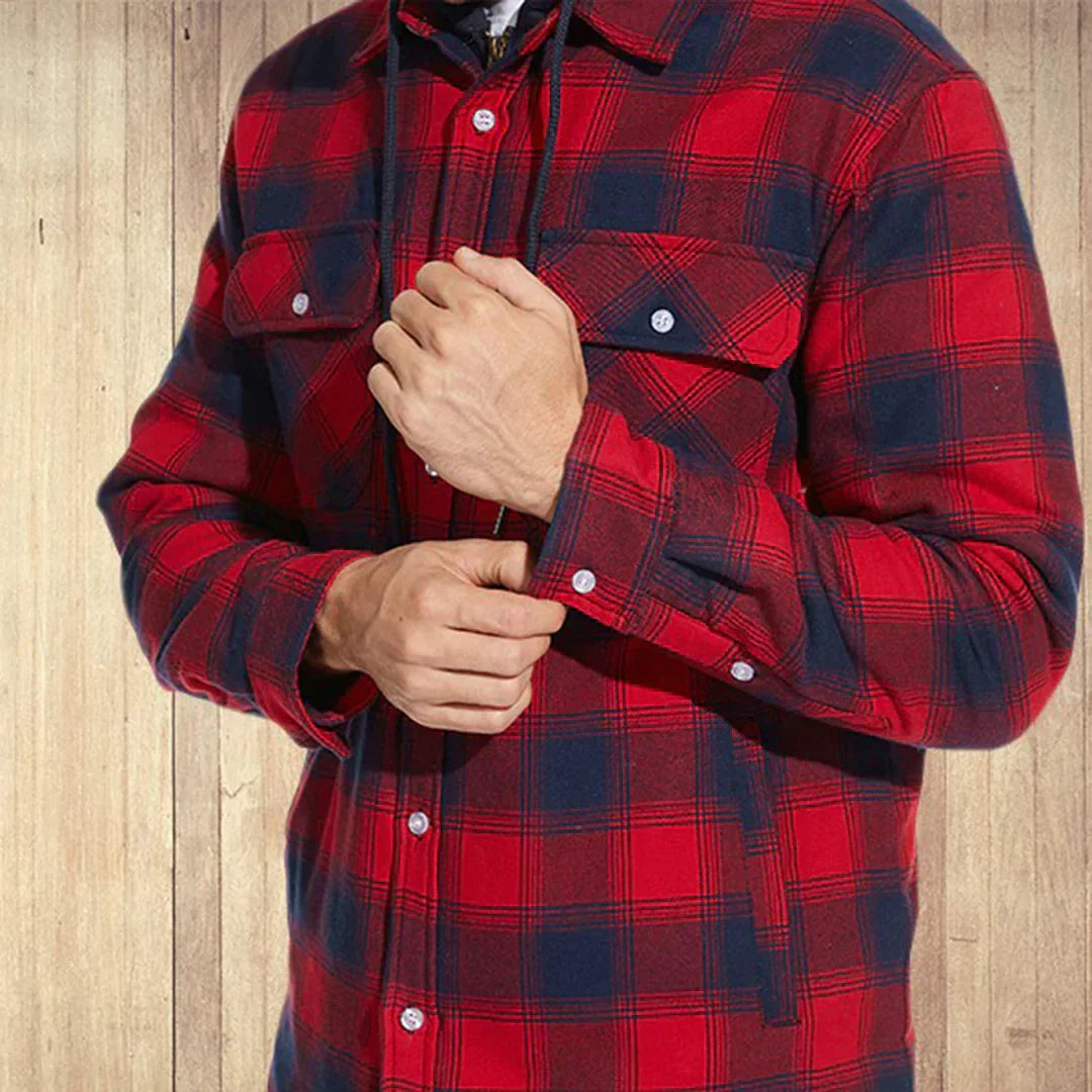 Florian - Veste à carreaux à capuche pour hommes
