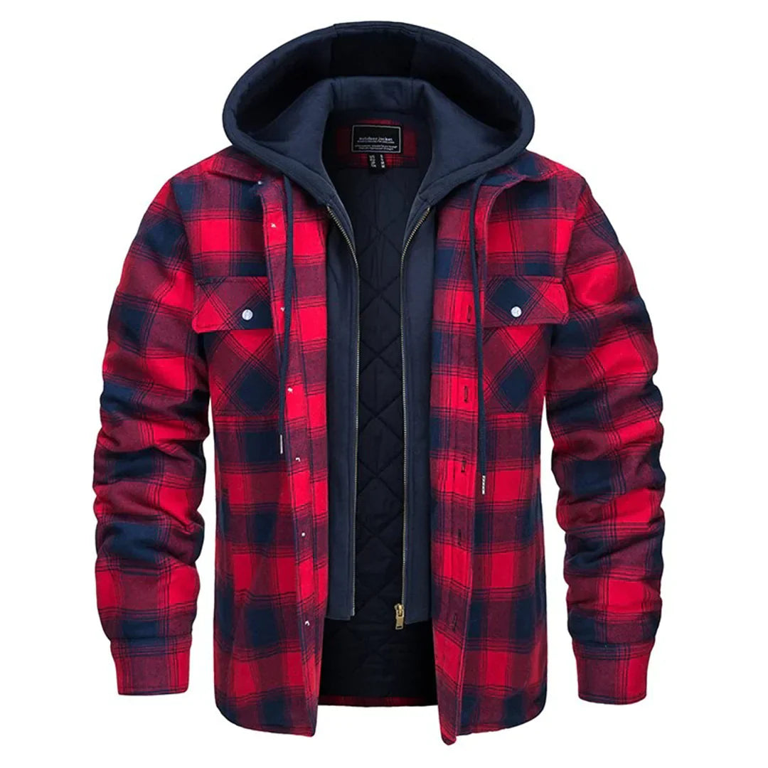 Florian - Veste à carreaux à capuche pour hommes