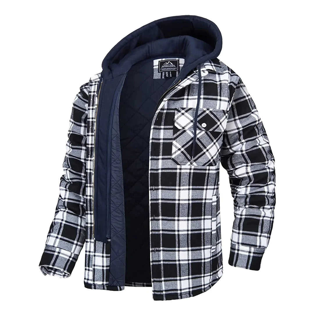 Florian - Veste à carreaux à capuche pour hommes